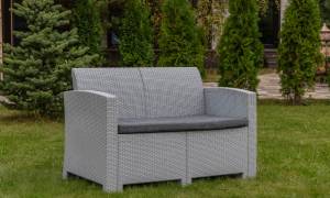 Двухместный диван LANA светло-серый