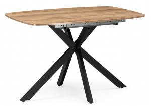 Кортез 116(160)x77 раздвижной дуб табачный / черный