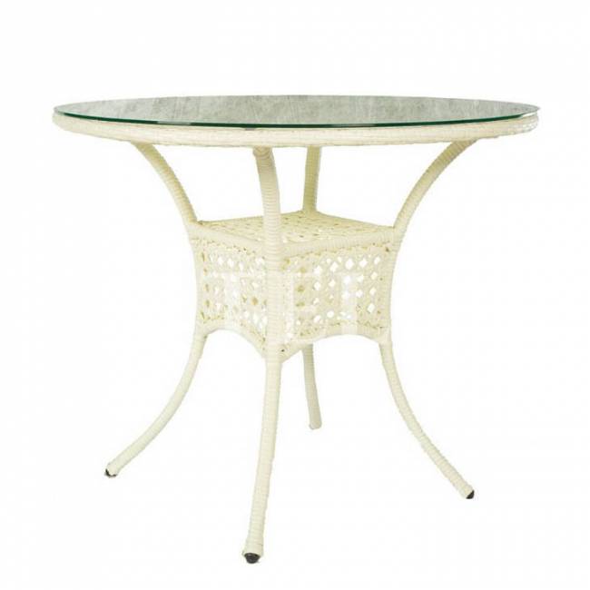 DECO Стол обеденный круглый д. 90 белый