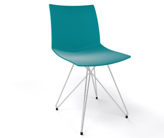 Стул пластиковый Kanvas TC светло-голубой 430х500х790 мм