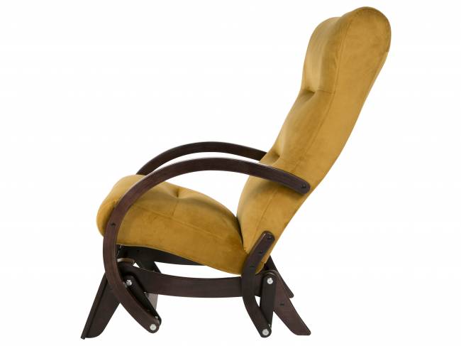 Кресло-качалка маятник Мэтисон ткань охра, каркас венге структура Кресло-качалка маятник Мэтисон ткань охра, каркас венге структура