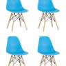 Стул Eames Style DSW бирюзовый x4 (разборный каркас)