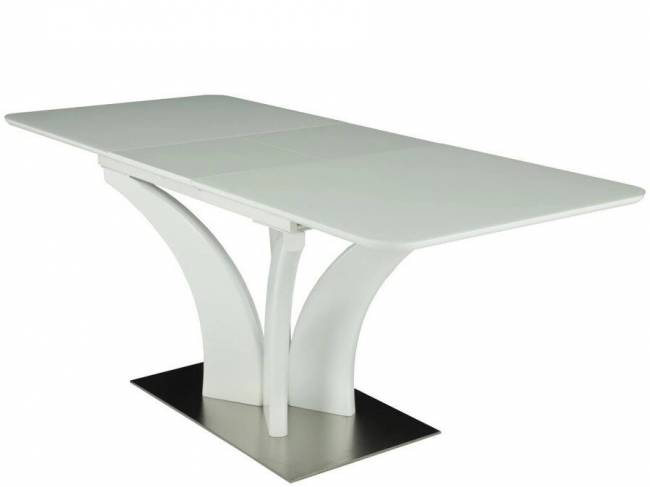 Стол, MK-7703-WT, 80х140(180)х76 см, Белый