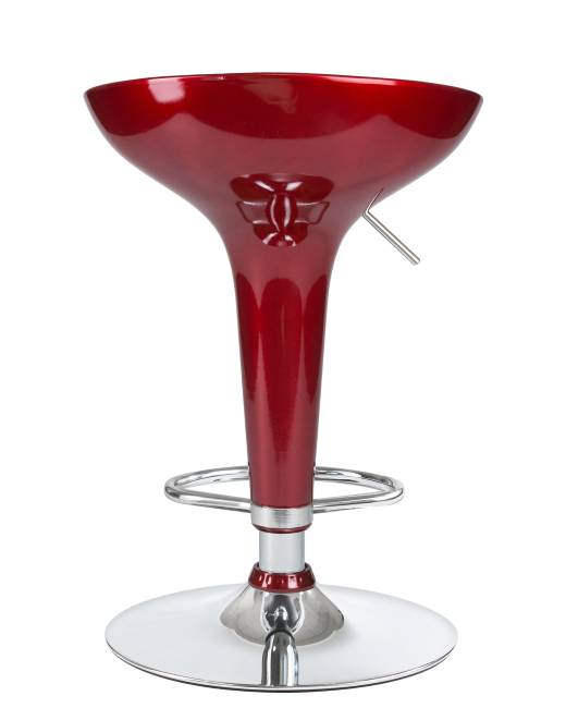 Стул барный DOBRIN BOMBA, бордовый металлик