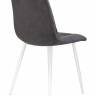 Стул обеденный DOBRIN ALEX, белые ножки, серая антрацитовая винтажная экокожа (RU-08)