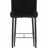 Стул барный DOBRIN CHRISTIAN'75, черные ножки, черный велюр (V108-77)