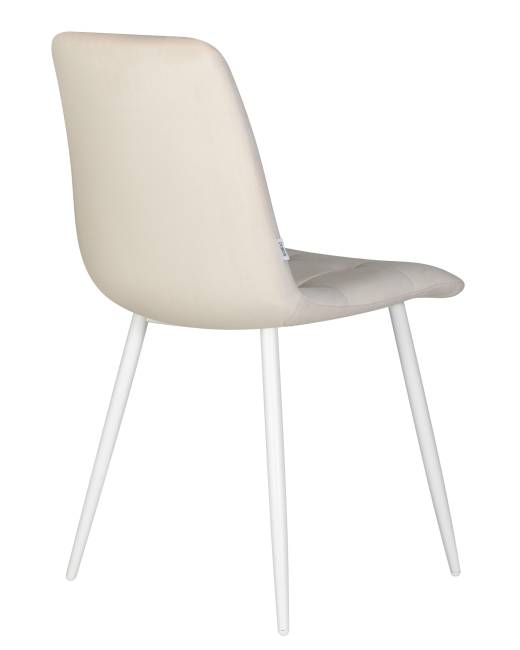 Набор 4 шт Стул обеденный DOBRIN CHILLY, Кремовый Holland 05, основание белое