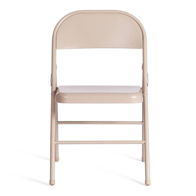 Стул складной Folder/Фолдер (мод. 3023(II))/2 шт. в упаковке металлический, 46,5х48х75, 7-бежевый (Комплект из 2 шт.) бежевый металлический