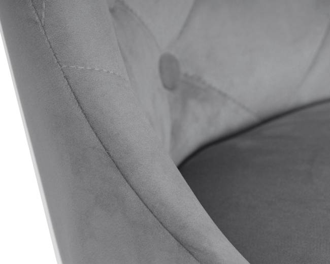 Набор 2 шт Стул барный DOBRIN JOSEPH BLACK, серый велюр (MJ9-75)