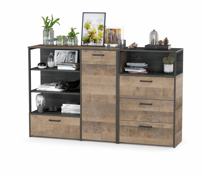 Комод с комодом с ящиками Трувор цвет дуб гранж песочный/интра