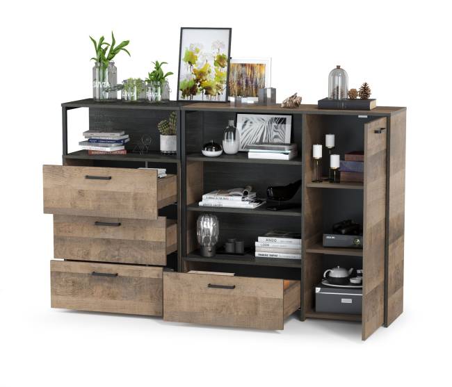 Комод с комодом с ящиками Трувор цвет дуб гранж песочный/интра