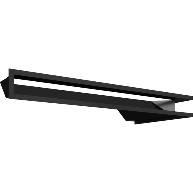 Решетка Kratki Люфт угловая 9/40/80 см левая черная