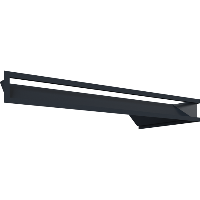 Решетка Kratki Люфт угловая 9/40/80 см левая черная