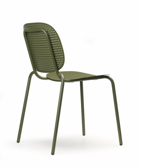 Стул металлический Si-Si Dots оливковый 500х550х800 мм