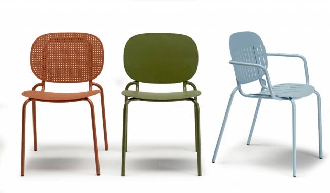 Стул металлический Si-Si Dots оливковый 500х550х800 мм