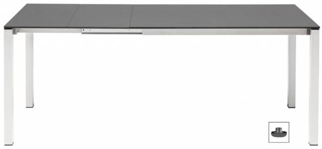 Стол ламинированный раздвижной Pranzo Extendable белый, антрацит 1200-1600-2000х790х750 мм