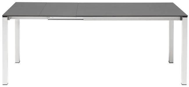 Стол ламинированный раздвижной Pranzo Extendable белый, антрацит 1200-1600-2000х790х750 мм
