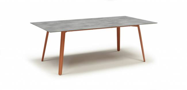 Стол ламинированный раздвижной Squid Extendable терракотовый, цементный 2090-2490-2890х1000х730 мм