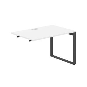 AG.187.WH.L.72.AN / Секция рабочей станции 1200х800х750 / профиль О-образный: 70х20 антрацит; лючок: серебро; столешница: белый