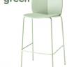 Стул пластиковый барный Mentha Go Green зеленый шалфей 490х520х1110 мм