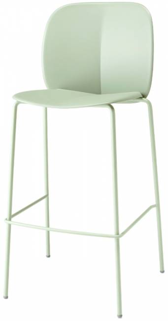 Стул пластиковый барный Mentha Go Green зеленый шалфей 490х520х1110 мм