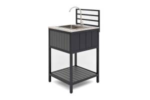 Модуль уличной кухни из алюминия БЕЙС (мойка из нержавеющей стали)