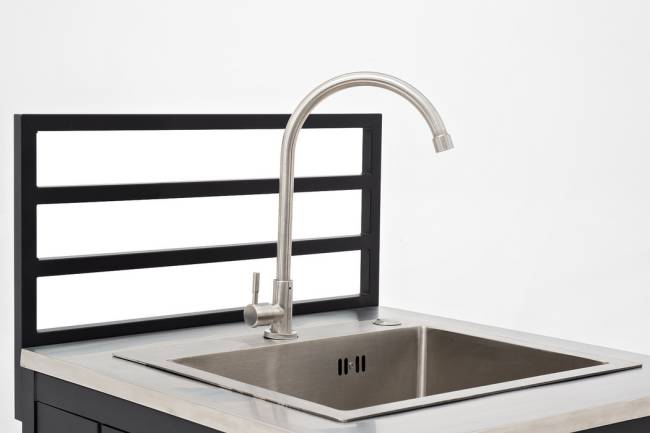 Модуль уличной кухни из алюминия БЕЙС (мойка из нержавеющей стали)