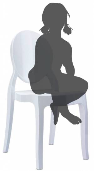 Стул пластиковый детский Baby Elizabeth белый 300х340х630 мм