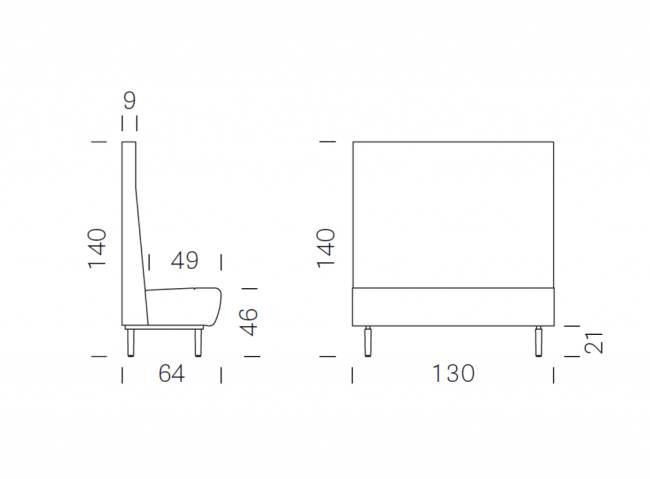 Диван модульный мягкий Modus 2.0 беленый ясень, розовый 3900х640х1400 мм Диван модульный мягкий Modus 2.0 беленый ясень, розовый 3900х640х1400 мм