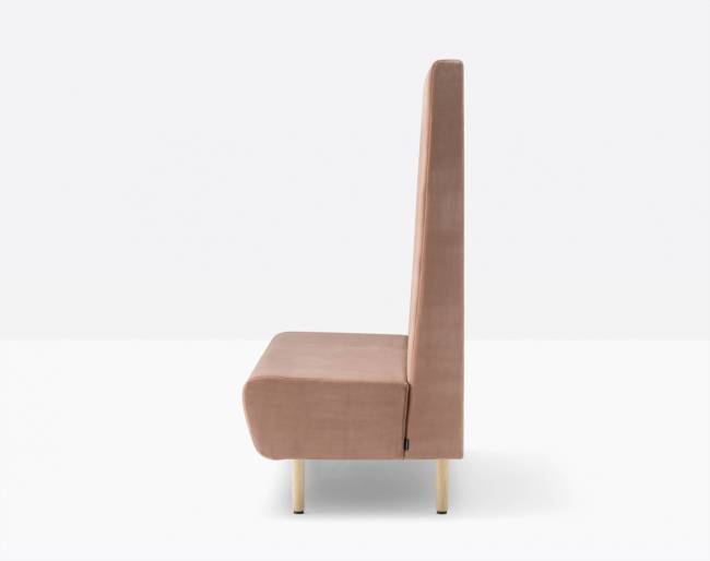 Диван модульный мягкий Modus 2.0 беленый ясень, розовый 3900х640х1400 мм Диван модульный мягкий Modus 2.0 беленый ясень, розовый 3900х640х1400 мм