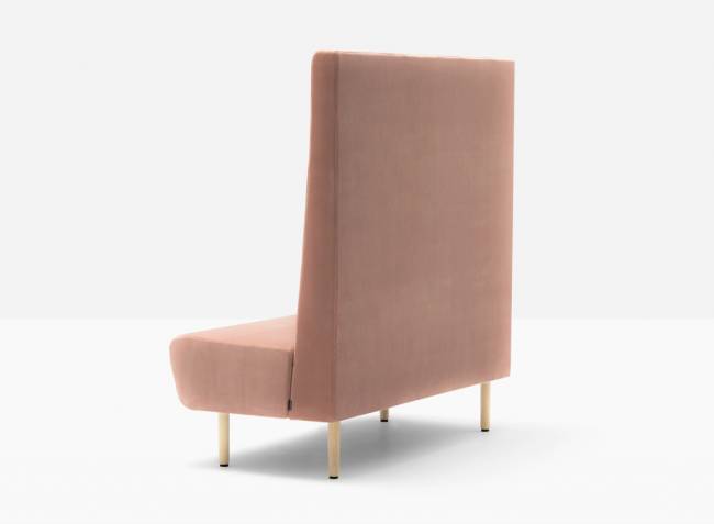 Диван модульный мягкий Modus 2.0 беленый ясень, розовый 3900х640х1400 мм Диван модульный мягкий Modus 2.0 беленый ясень, розовый 3900х640х1400 мм