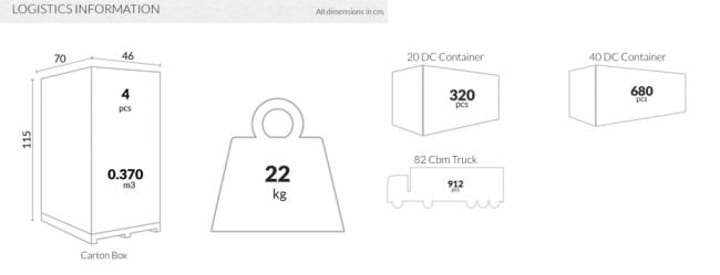 Стул пластиковый полубарный Marcel Bar 65 черный 440х500х960 мм
