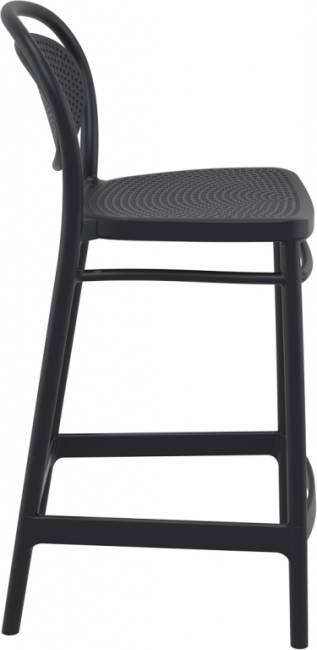 Стул пластиковый полубарный Marcel Bar 65 черный 440х500х960 мм