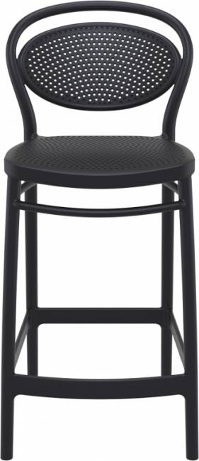 Стул пластиковый полубарный Marcel Bar 65 черный 440х500х960 мм