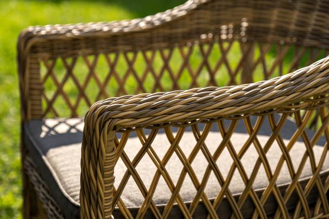 "Эспрессо - 150 S" обеденная группа плетеная, цвет соломенный