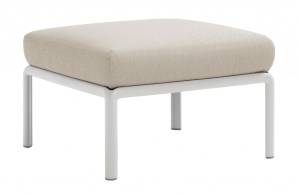 Пуф пластиковый с подушкой Komodo Pouf белый, панама 700х700х490 мм