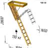 Деревянная чердачная лестница ЧЛ-15 600х1200