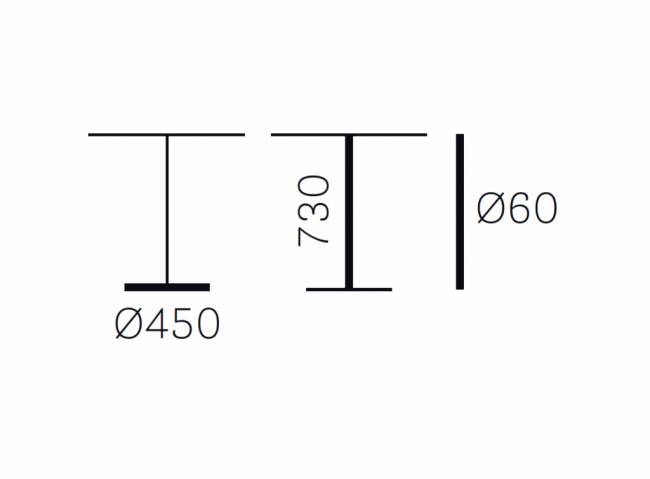 Подстолье металлическое Blume Table золотистый Ø450х730 мм