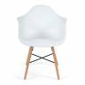 Кресло CINDY (EAMES) (mod. 919) / 1 шт. в упаковке дерево бук/металл/сиденье пластик, 60*62*79см, белый/white with natural legs белый/white with natural legs дерево бук/металл/сиденье пластик