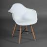 Кресло CINDY (EAMES) (mod. 919) / 1 шт. в упаковке дерево бук/металл/сиденье пластик, 60*62*79см, белый/white with natural legs белый/white with natural legs дерево бук/металл/сиденье пластик