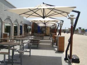 Зонт профессиональный 3.5х3.5 м Leonardo Braccio антрацит, слоновая кость 3500х3500 мм