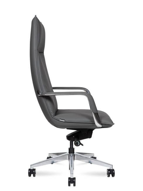 Кресло офисное / Паркер / Parker / серая экокожа / алюминиевая база Кресло офисное / Паркер / Parker / серая экокожа / алюминиевая база