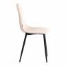Стул BREEZE (mod. JSC-58) Велюр/металл , 44 х 53 х 86 см, creamy (кремовый) HLR 5 / черный (Комплект из 4 шт.) кремовый Велюр/металл