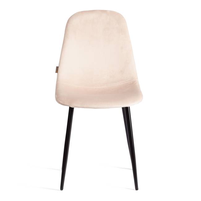 Стул BREEZE (mod. JSC-58) Велюр/металл , 44 х 53 х 86 см, creamy (кремовый) HLR 5 / черный (Комплект из 4 шт.) кремовый Велюр/металл