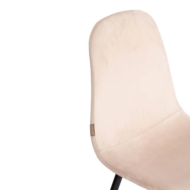 Стул BREEZE (mod. JSC-58) Велюр/металл , 44 х 53 х 86 см, creamy (кремовый) HLR 5 / черный (Комплект из 4 шт.) кремовый Велюр/металл
