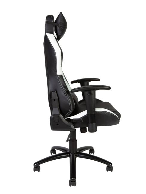 Кресло офисное / Лотус PRO carbon / Lotus PRO carbon / черно - белая экокожа/ стальная крестовина