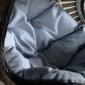 Подвесное кресло из иск. ротанга AFM-810G, серый, серая подушка