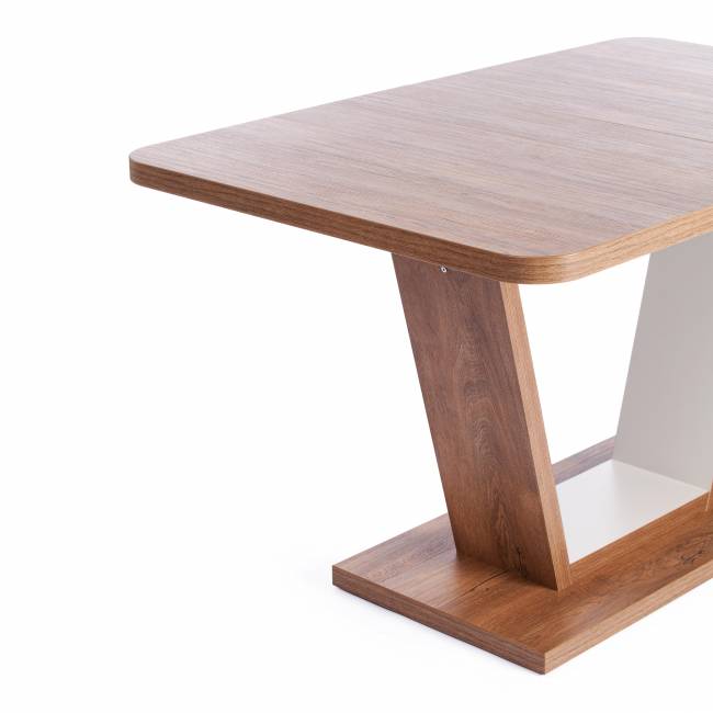 Стол обеденный VOX раздвижной ЛДСП, 132-172x85x75,5 см, Дуб Канзас/Пепел Дуб Канзас/Пепел ЛДСП