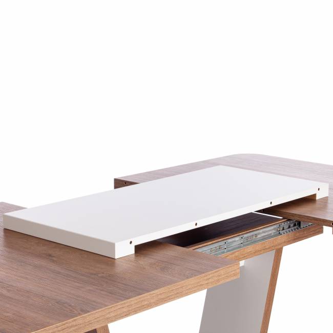 Стол обеденный VOX раздвижной ЛДСП, 132-172x85x75,5 см, Дуб Канзас/Пепел Дуб Канзас/Пепел ЛДСП