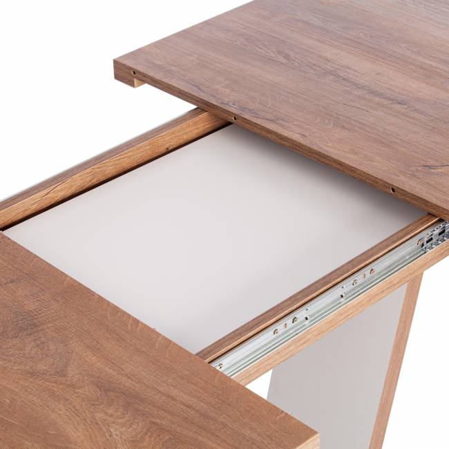 Стол обеденный VOX раздвижной ЛДСП, 132-172x85x75,5 см, Дуб Канзас/Пепел Дуб Канзас/Пепел ЛДСП